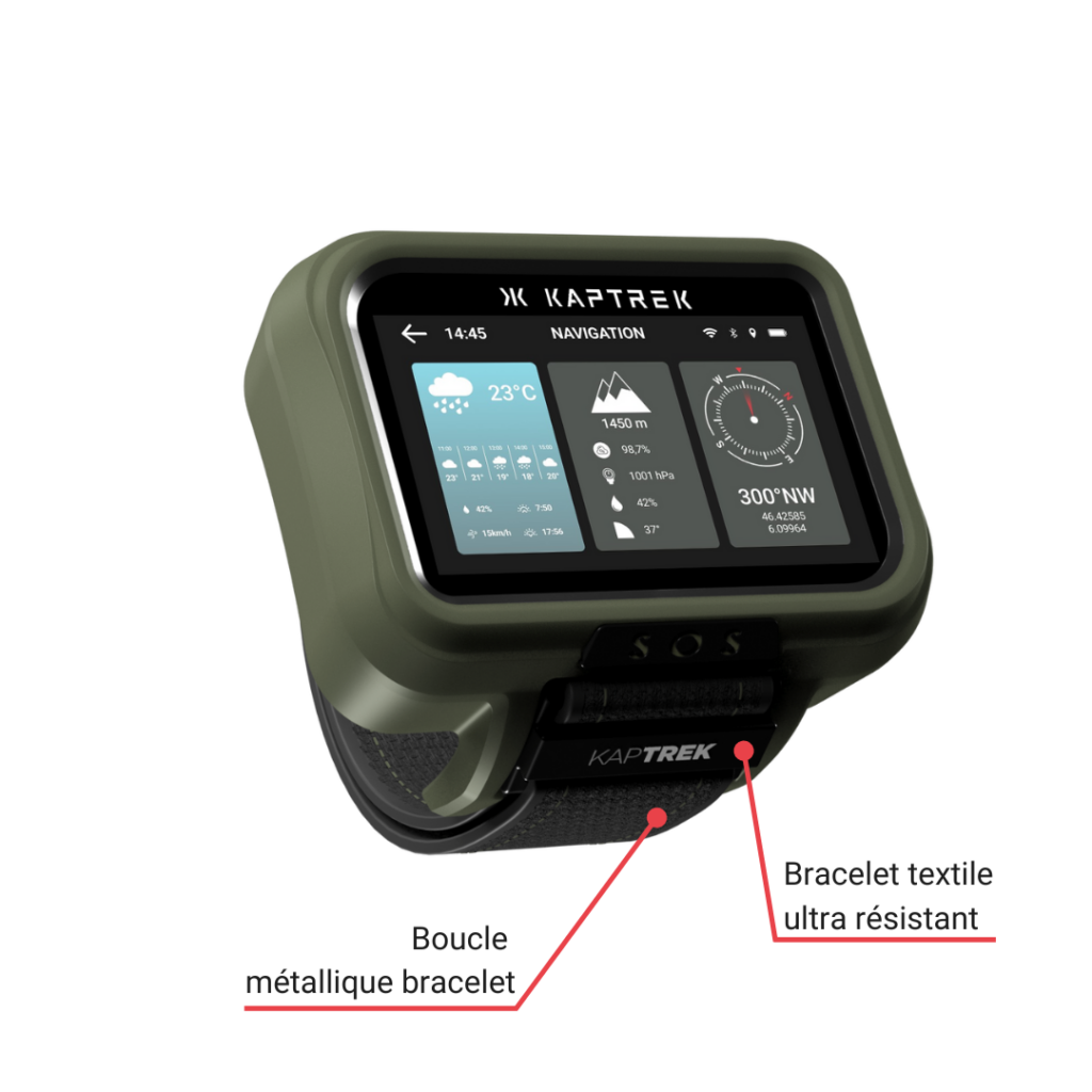 Kaptrek Pro Pilot Smartwatch tactique militaire